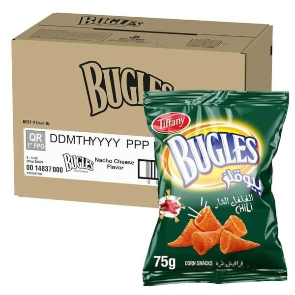BUGLES  CHIPS PKT  *CHILLI* 12 X 75 GM