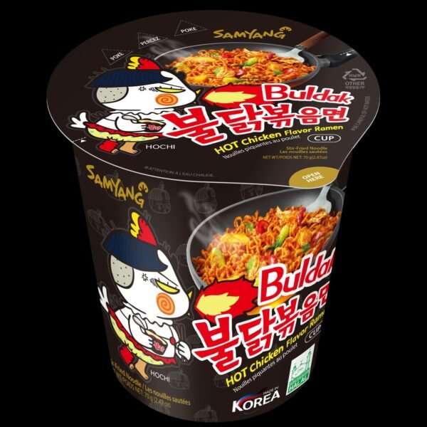 BULDAK ** CUP ** BLACK--NOODLES ( Original ) 30x70 GM
