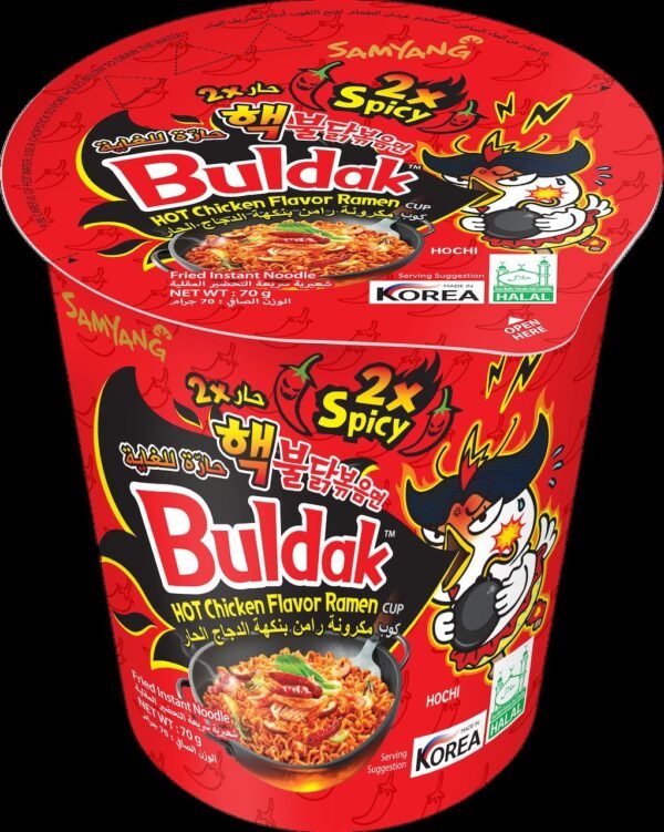 BULDAK ** CUP ** RED--NOODLES ( Spicy )30x70 GM