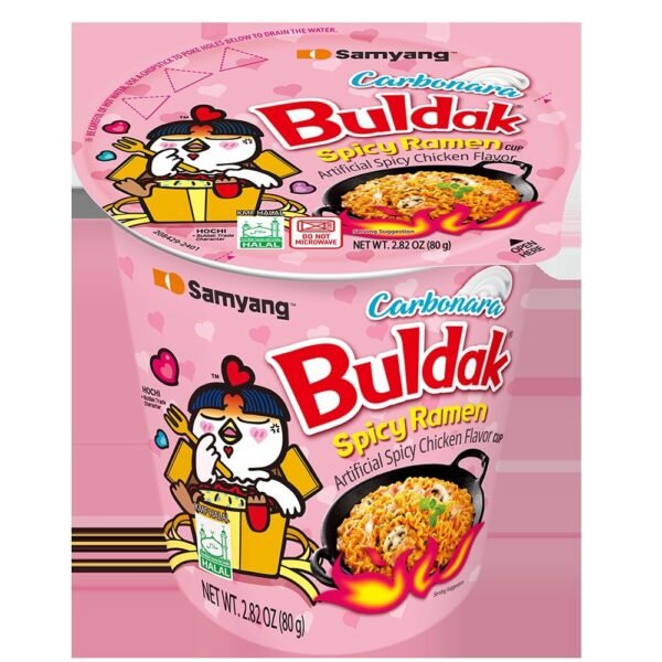 BULDAK ** CUP ** PINK --NOODLES( Carbonara )30x70 GM