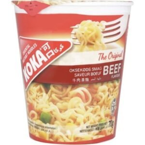 KOKA CUP NOODLE ** BEEF ** 24 X 70 GM