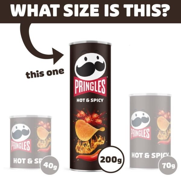 PRINGLES ( BIG )  - HOT & SPICY - BLACK  19x165 GM
