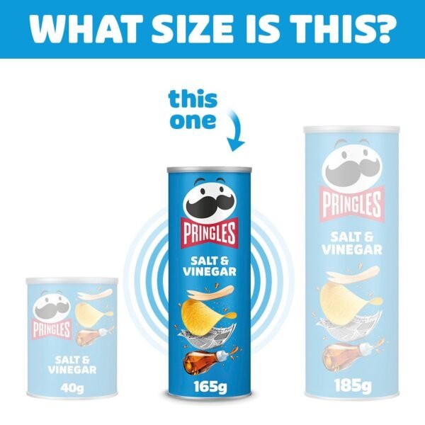 PRINGLES ( BIG )  - SALT & VINEGAR - BLUE  19x165 GM