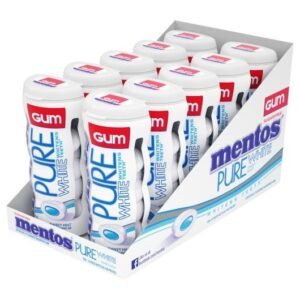 MENTOS----white gum --( 12 pkt X 10 tabs  )---------green/spear mint