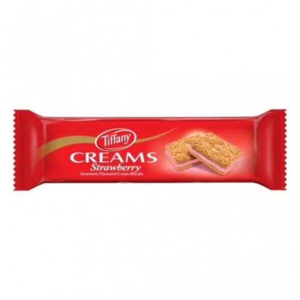 TIFFANY CREAM BISCUT ** STRAWBERY ** 1 X 24 PCS  X 80 GM