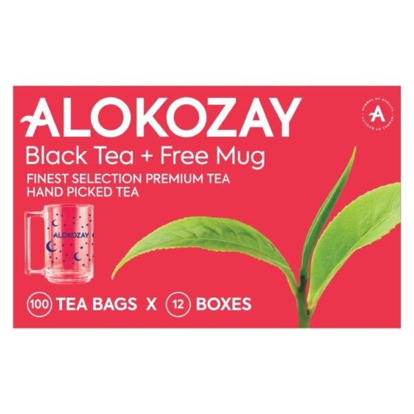 ALOKOZAY ( BLACK TEA BAGS ) 12 X 100 BAGS ..no mug