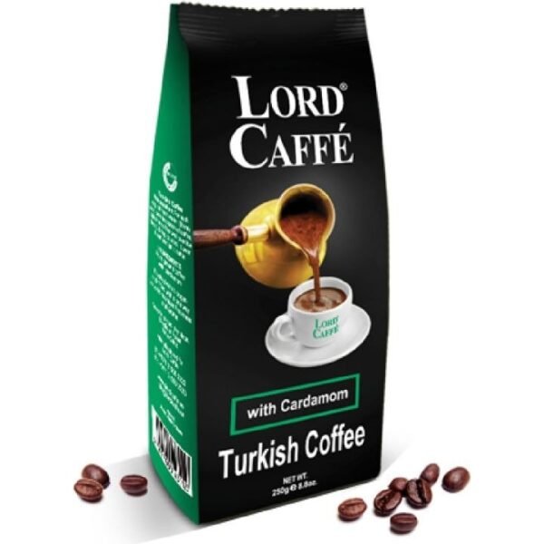 TURKISH COFFEE  ( LORD )** GREEN ** 20 X 250 GM -( S )   .....  cardamom