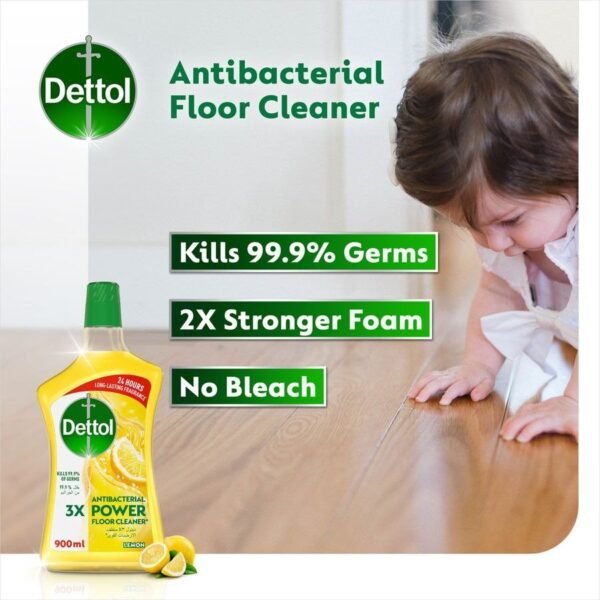 FLOOR CLEANER (  DETTOL ) 12 X 900 ML (  LEMON  ),,( SMALL )