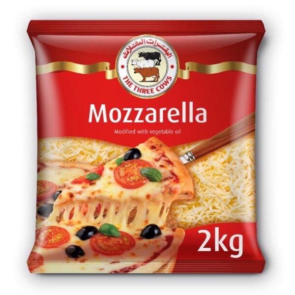 MOZZARELLA SHREDDED CHEESE 6 X 2 KG ( THREE COW)