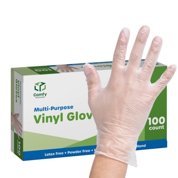HAND GLOVES ( VINYL )* MEDIUM * POWDER FREE