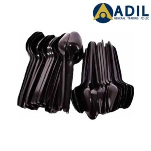 SPOON **(  BALCK  )** DISPOSIBLE  40 X 50 PCS** ( BIG )  BLACK