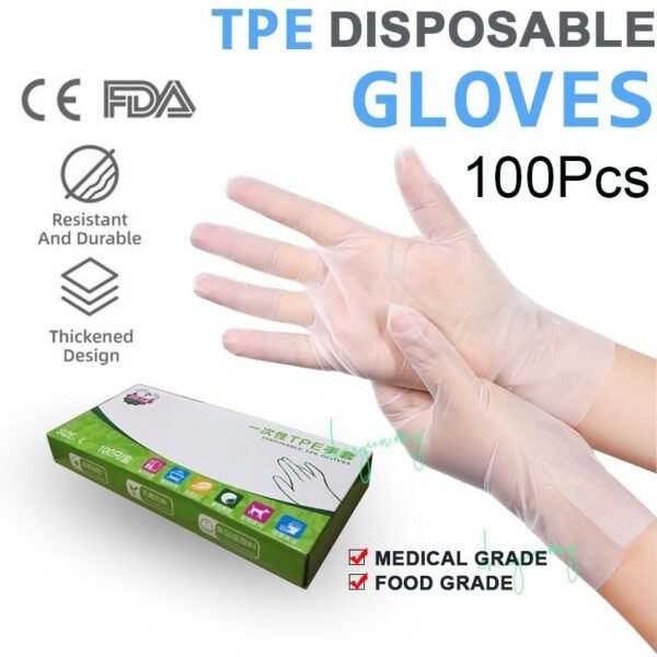 CLEAR GLOVES 100 X 100 PCS