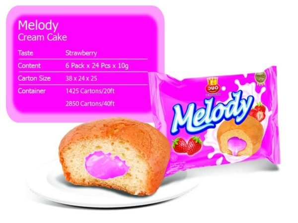 MELODY CREAM ** STRAWBERRY ** 48 X 170 GM