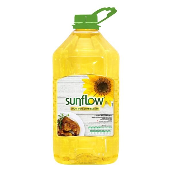 SUNFLOW ( 4 LTR ) PURE SUNFLOWER OIL ** 4 X ** 4 LTR