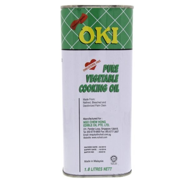 OKI VEGETABLE OIL TIN ** 6 X 1.8 LTR