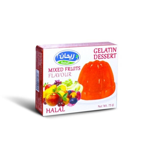 REIHAN **JELLY ( MIX FRUIT ) 12 X 12 X 75GM