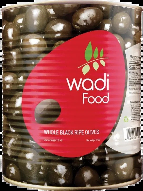 OLIVE SEED  BTL ** BLACK ** 12 X 200 GM ( SMALL ) - ( WADI FOOD )