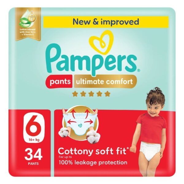 PAMPERS ** PANTS **   2 x 34    ( NO 6 )--new packing