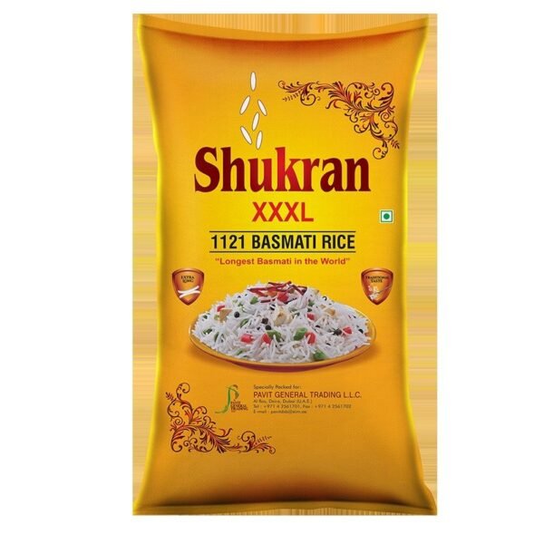 SHUKRAN ------  XXXL  BASMATHI  RICE ** 39 KG