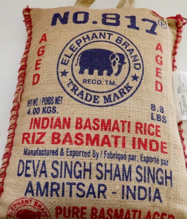 ELEPHANT 817  BASMATHI  RICE  4 X ** 10 KG