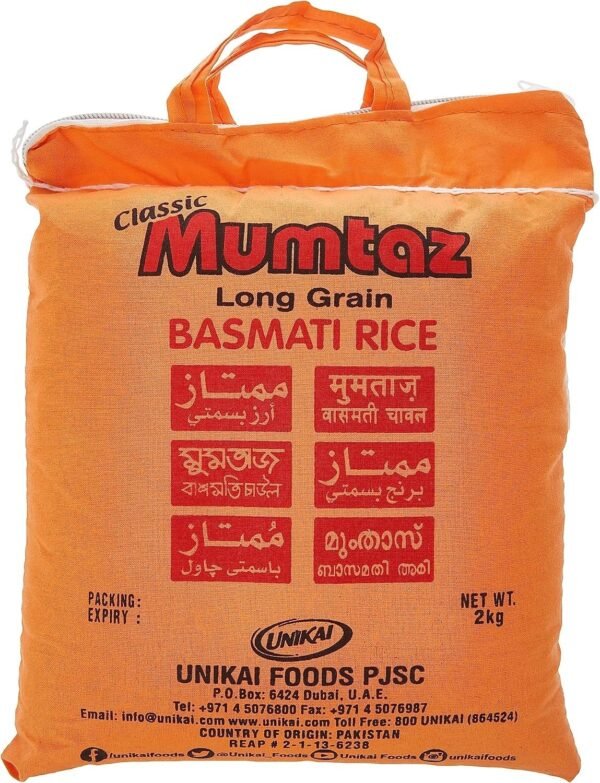 MUMTHAS BASMATI RICE 20 X ** 2 KG