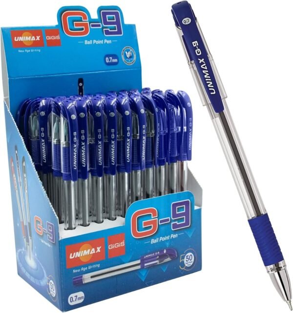 UNI MAX GIGIS PEN **( 50 PCS )**( BLUE )( 0.7 MM )------------ G 9