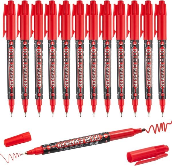 MARKER PEN **(  RED  )** 80 X 10 X 12 PCS