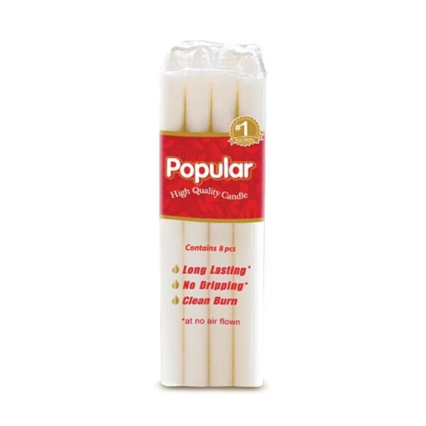 CANDLES WHITE **  65 X 8 PCS .. ( M )