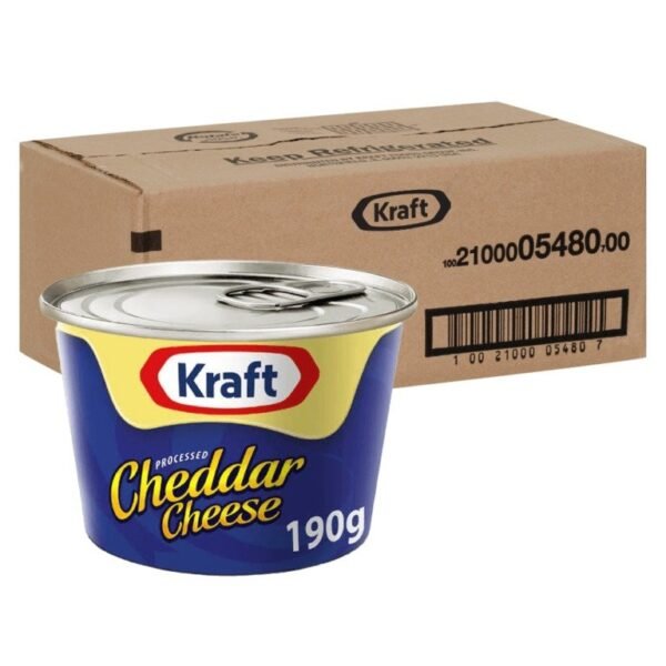 KRAFT ( TIN ) CHEDDER CHEESE  36 X 190 GM **( B )       --04/2027