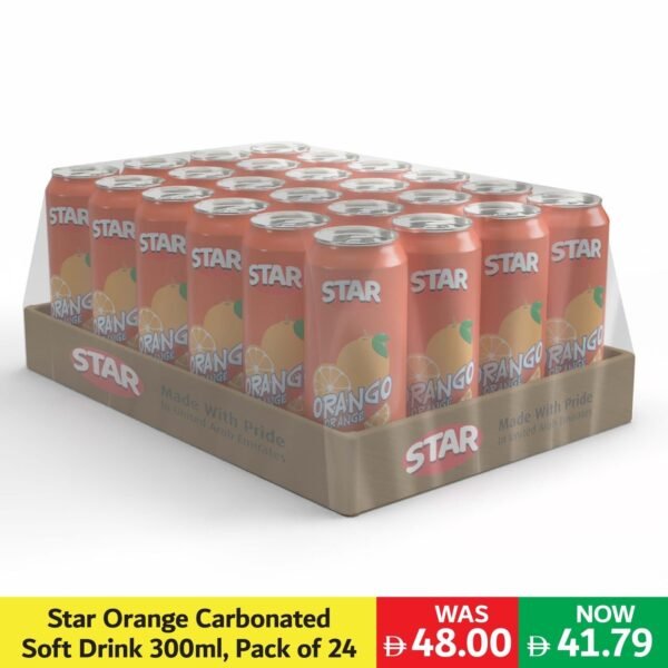 STAR ** ORANGE  CAN ** 24 X 300  ML
