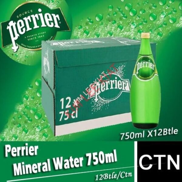 PERRIER (( 750 ML ) MINERAL WATER  12 X 750 ML **BIG