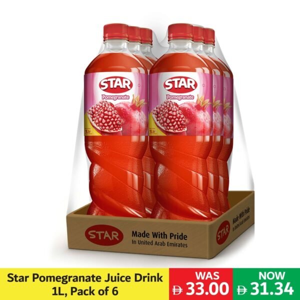 STAR JUICE  POMEGRANATE  6 X 1 LTR  **( M )
