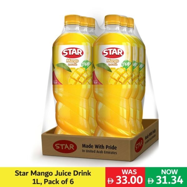 STAR JUICE  MANGO 6 X 1 LTR **( M )